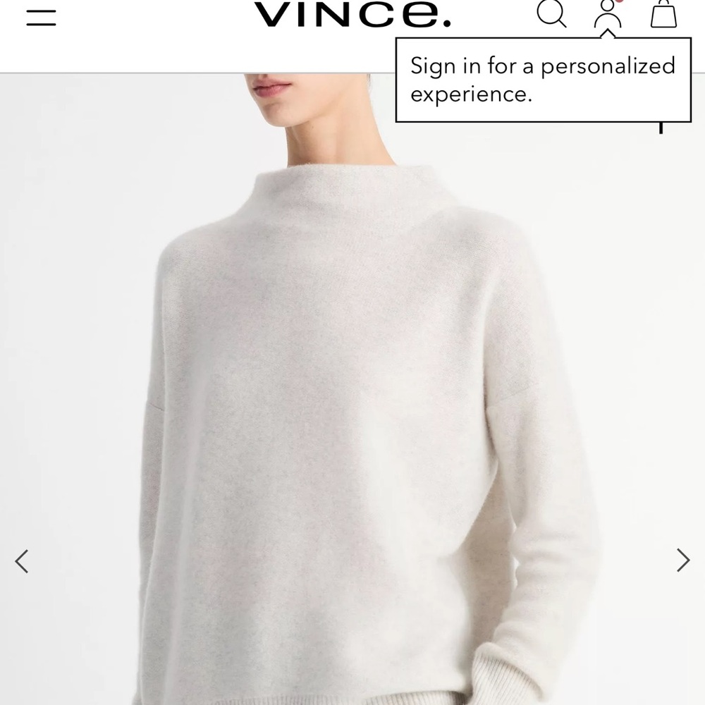 Vince Women's Soft Cream Funnel Neck Sweater